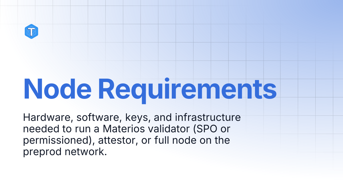 Node Requirements | Flux Point Studios, Inc. Docs