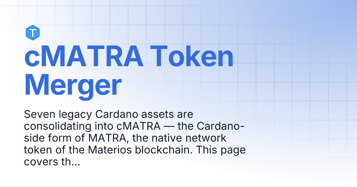 cMATRA Token Merger | Flux Point Studios, Inc. Docs
